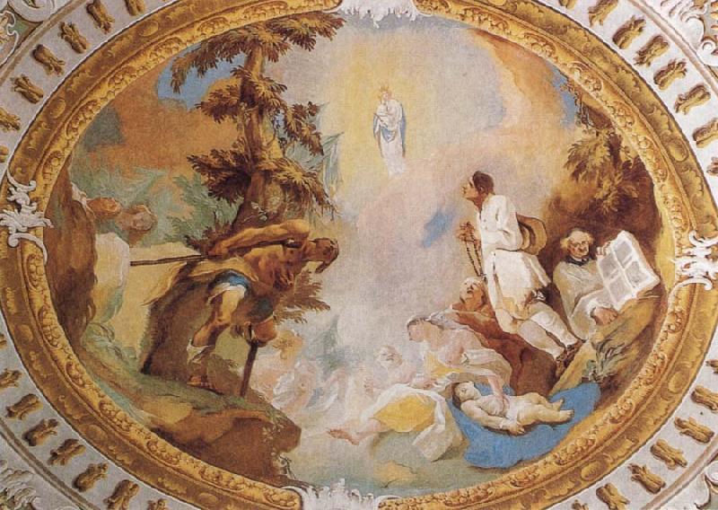 MAULBERTSCH, Franz Anton Adoration of the Virgin France oil painting art